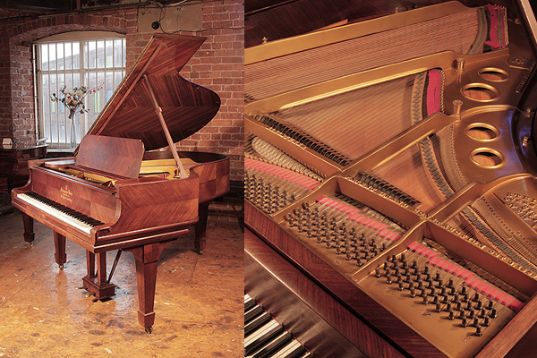  A 1905, Steinway Model O grand piano in quartered, kingwood