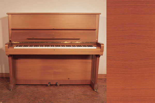 A 1981, Steinway Model V upright piano in satin walnut