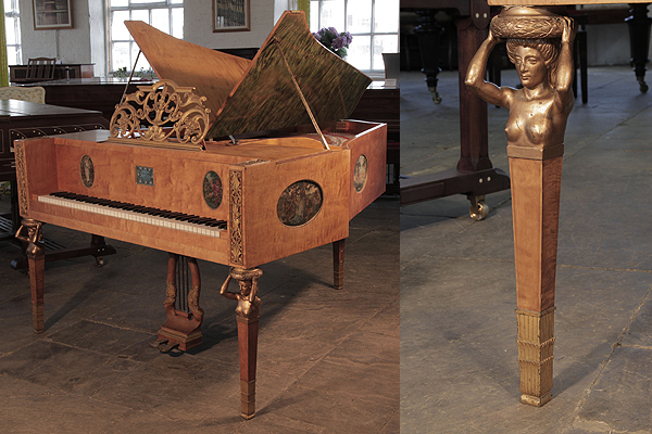  Soren Jensen Butterfly Grand Piano. Paintings by G. Hentze