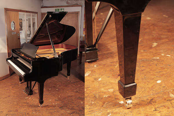 Reconditioned, 1982, Steinway Model A grand piano in black