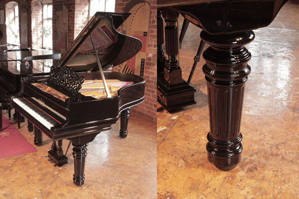 Rebuilt, 1895, Steinway Model A grand piano in black