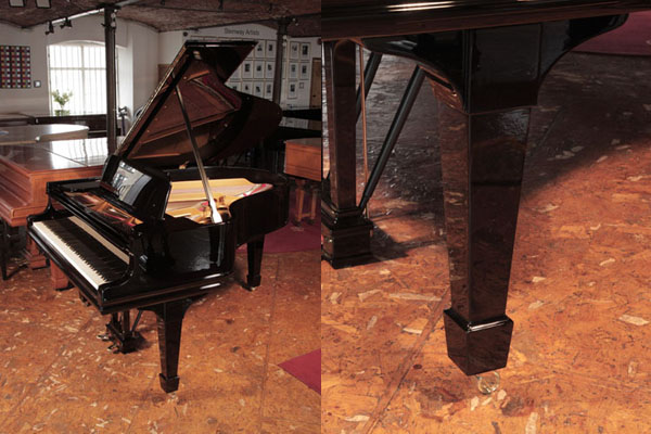 Rebuilt, Steinway Model O Grand Piano in Black Gloss