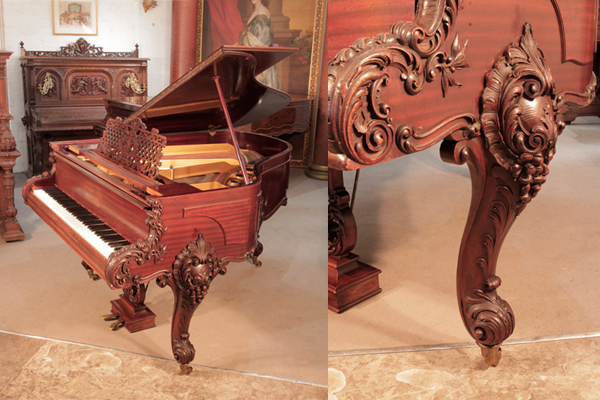 Rococo Style, Schiedmayer Grand Piano with Ornate Carvings 