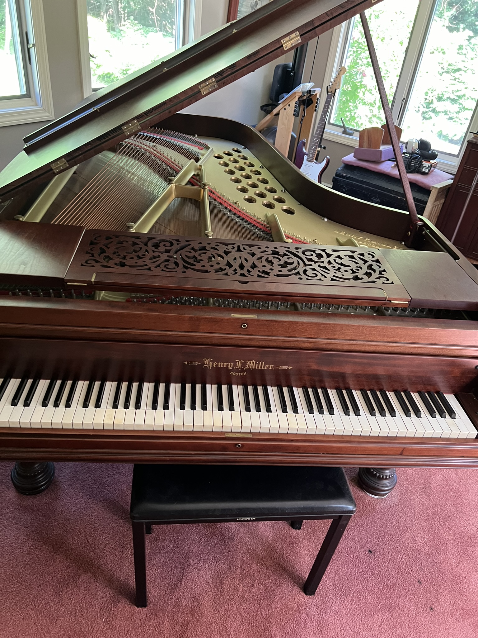 Henry F. Miller Grand Piano Victorian art case