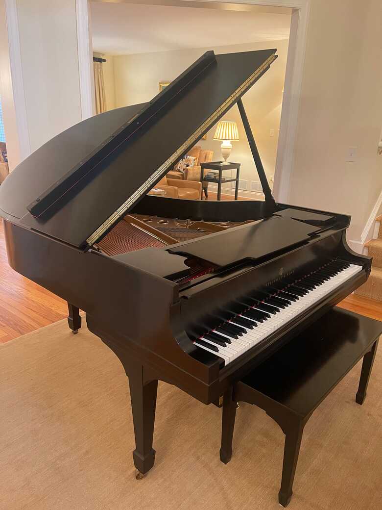 1928 Steinway Model M Grand Piano, rebuilt and refinished,
