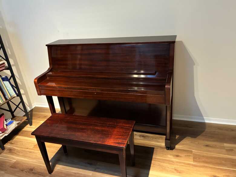 Charles Walter Studio Upright Piano – Handmade American Qual