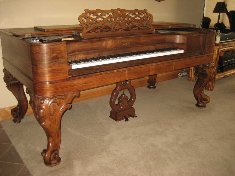 Beautiful, refurbished piano & collector's item 