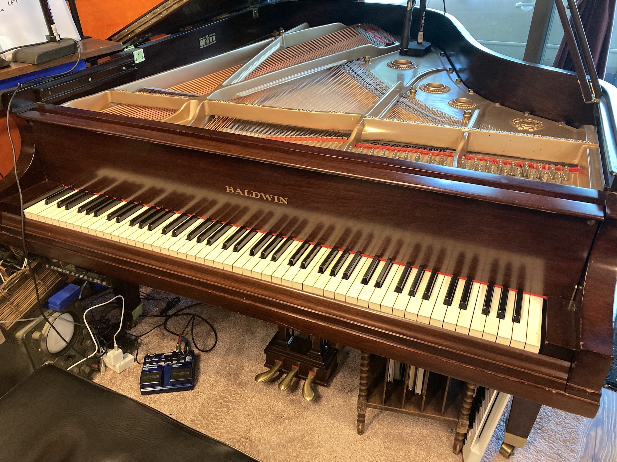  Baldwin L 6'3" Grand Piano 1956 REBUILT 1998 - Walnut Mahog