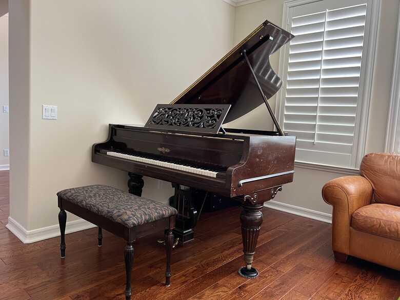 Chickering grand with beautiful sound and perfect ivory keys