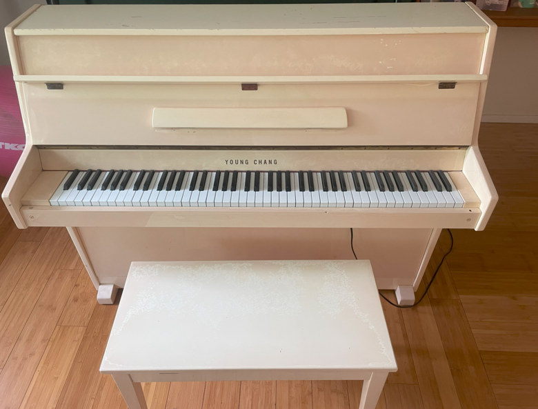 Young Chang Upright Ivory Piano