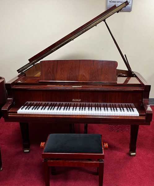 Petrof mahogany baby grand piano