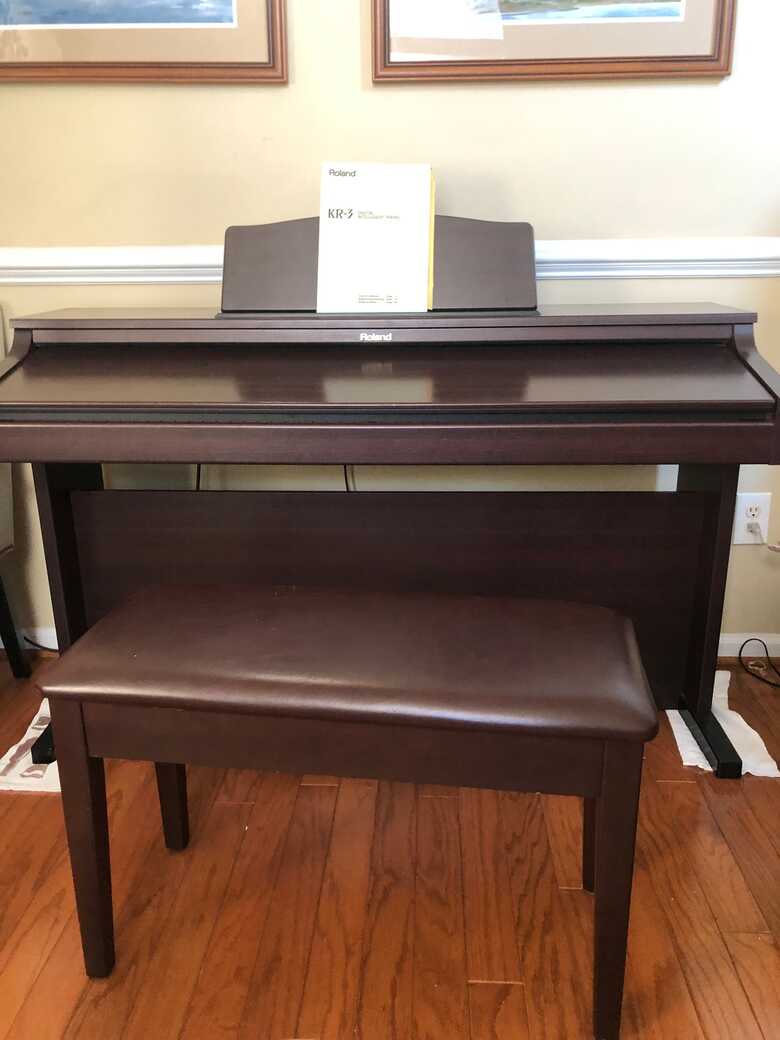 Roland piano and bench