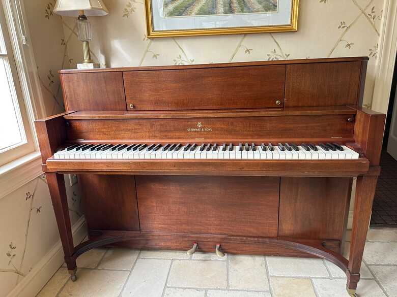 Steinway & Sons Walnut Console Piano