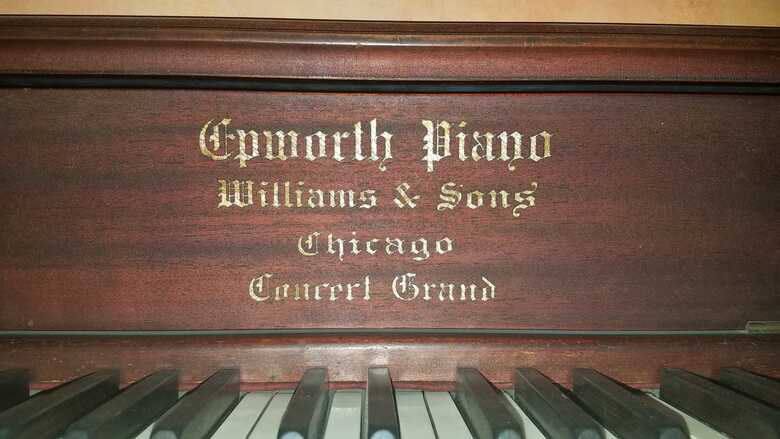 William & Sons Chicago Upright Concert Grand Piano