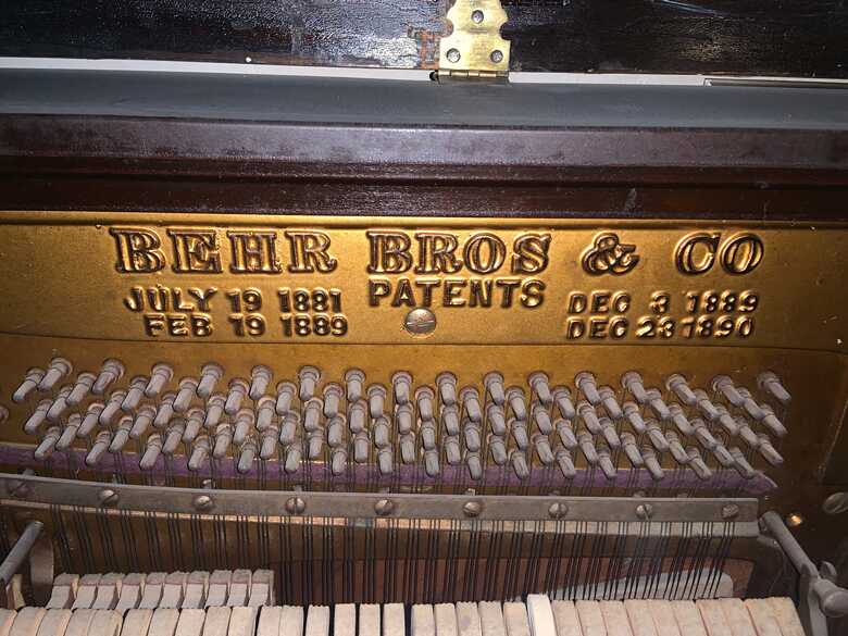Antique upright Behr Bros & Co piano