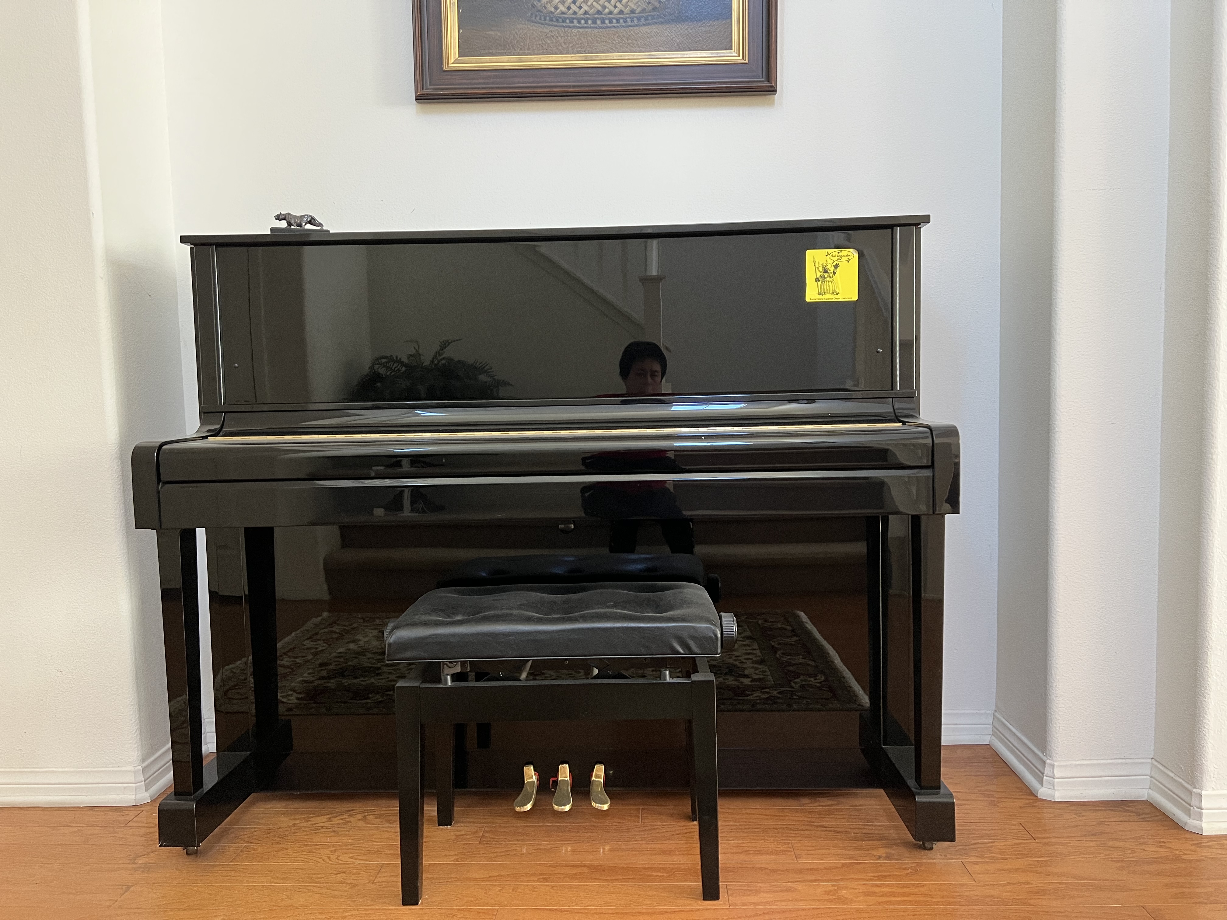 Acoustic Upright Black Kawai Piano