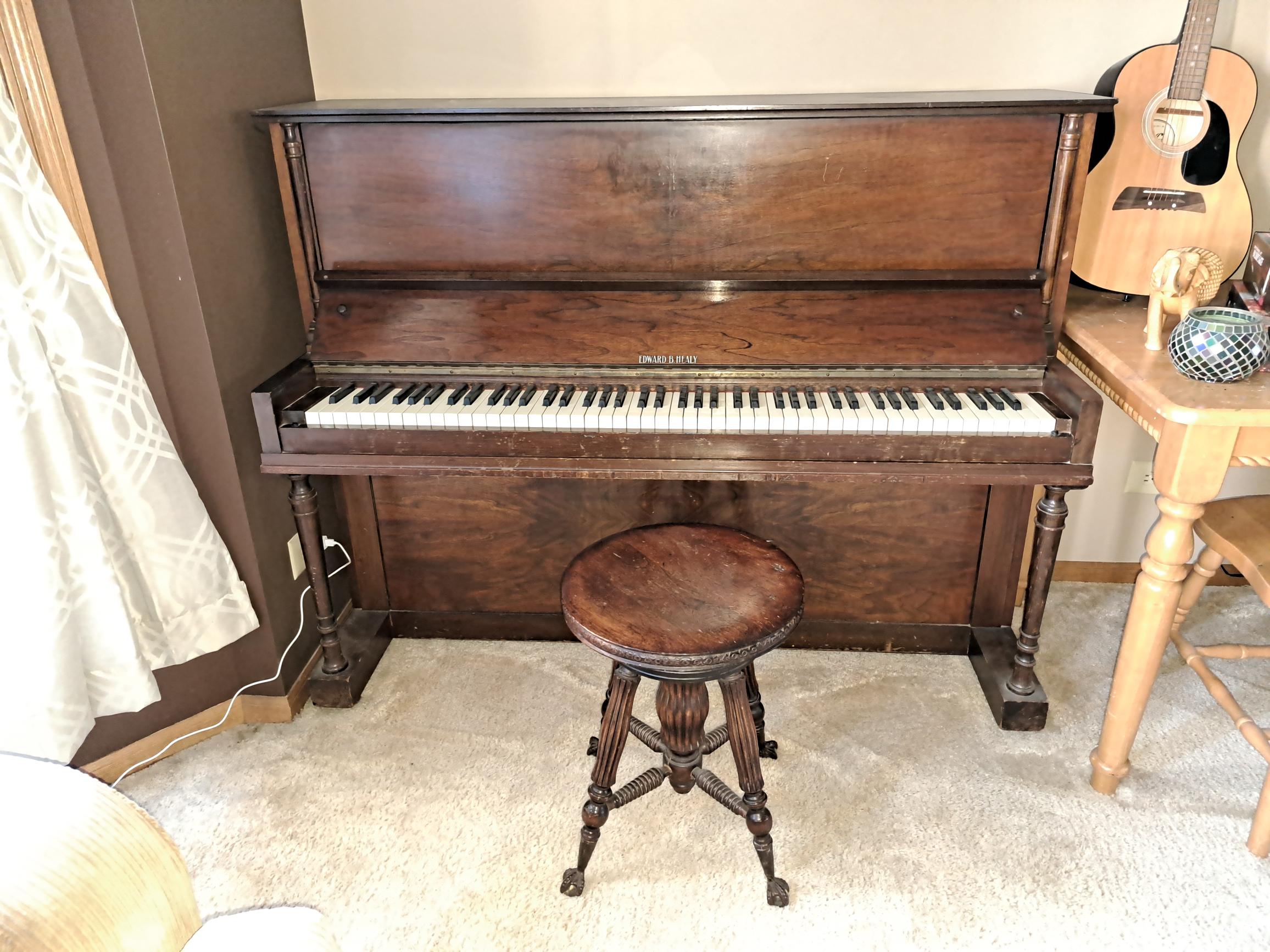 reconditioned Edward B Healy Studio Piano