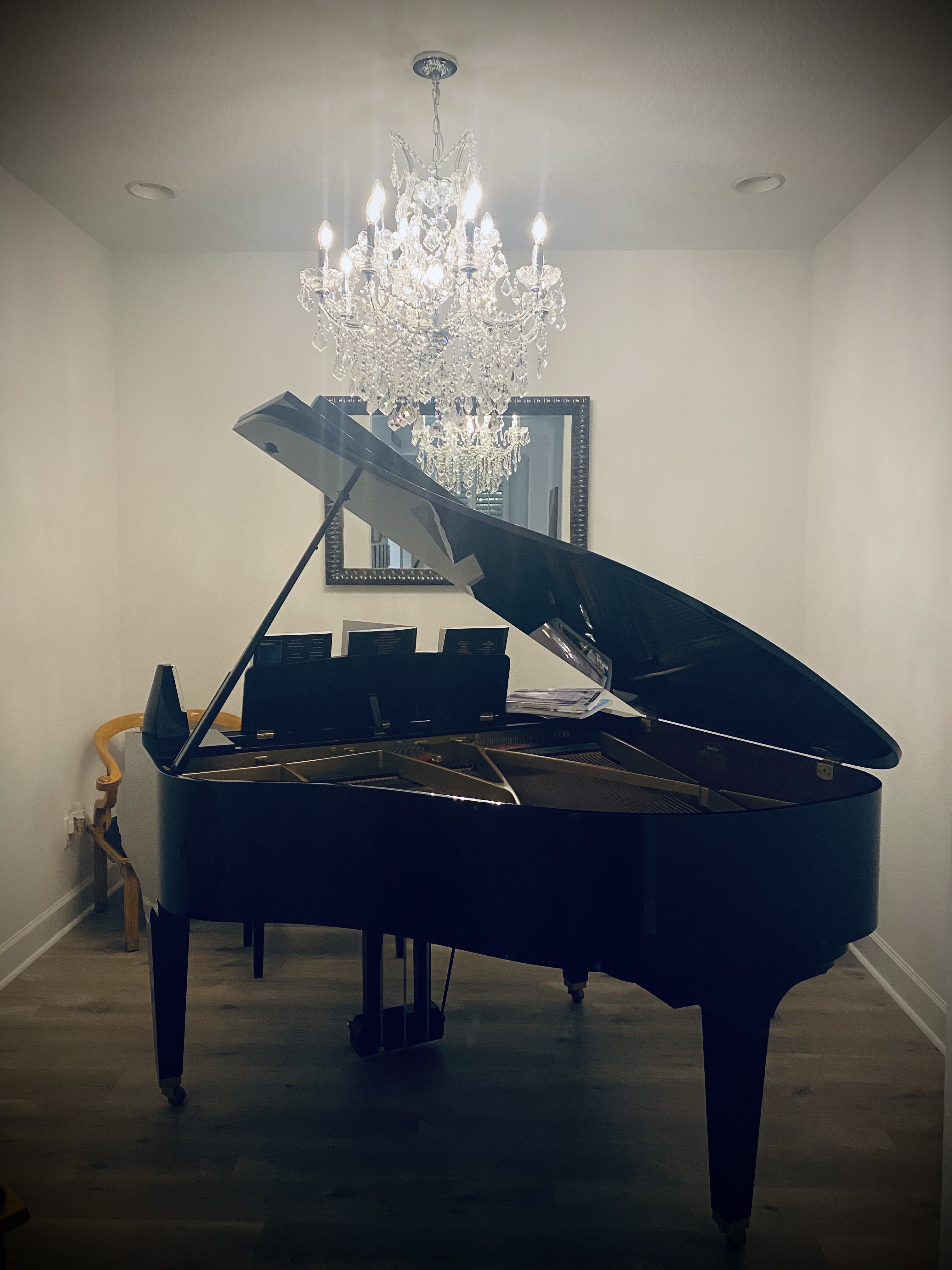 6ft Black Ebony Babygrand