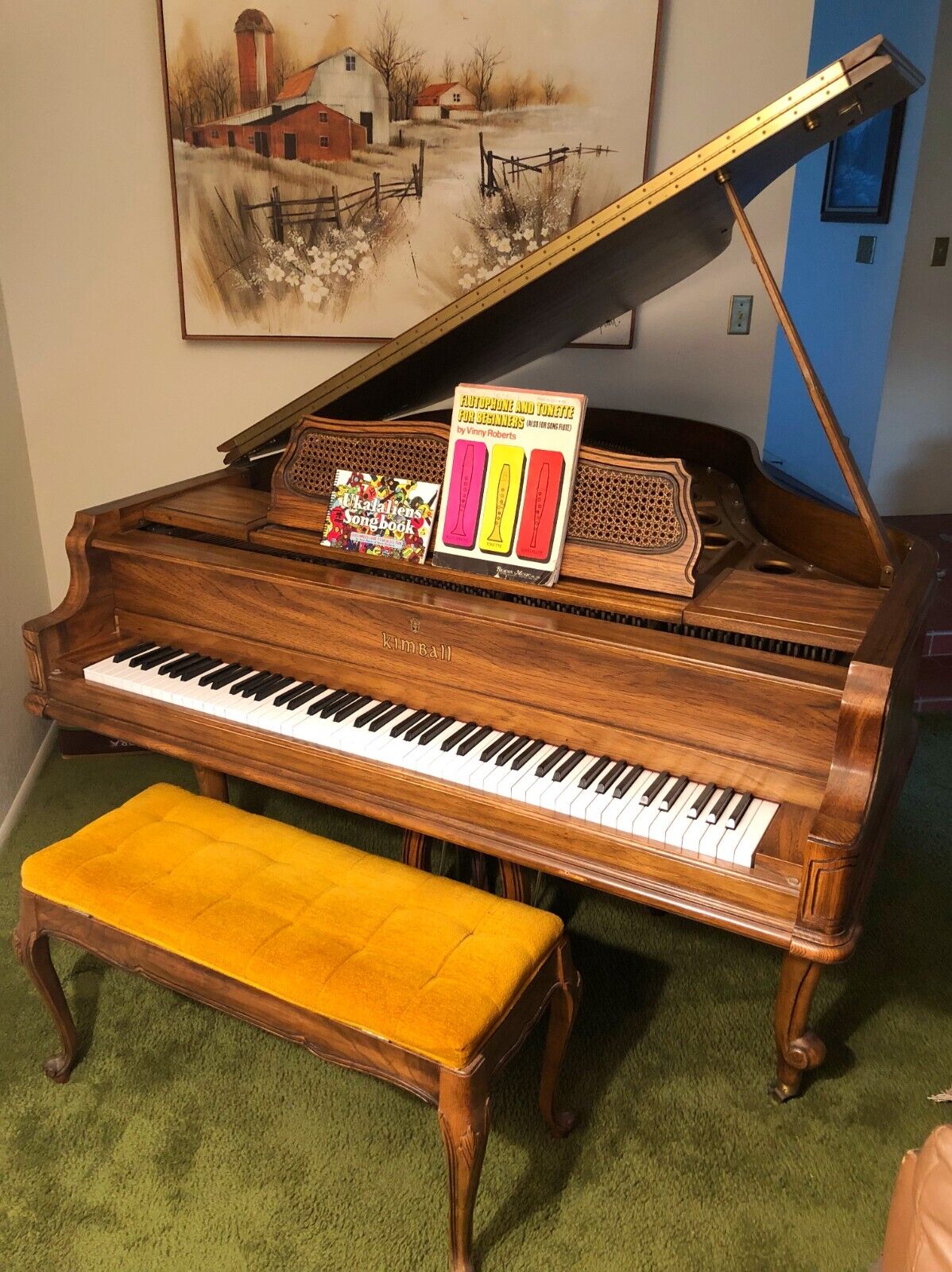 For sell Baby Grand Piano KIMBALL Mahogany Wood Instrument