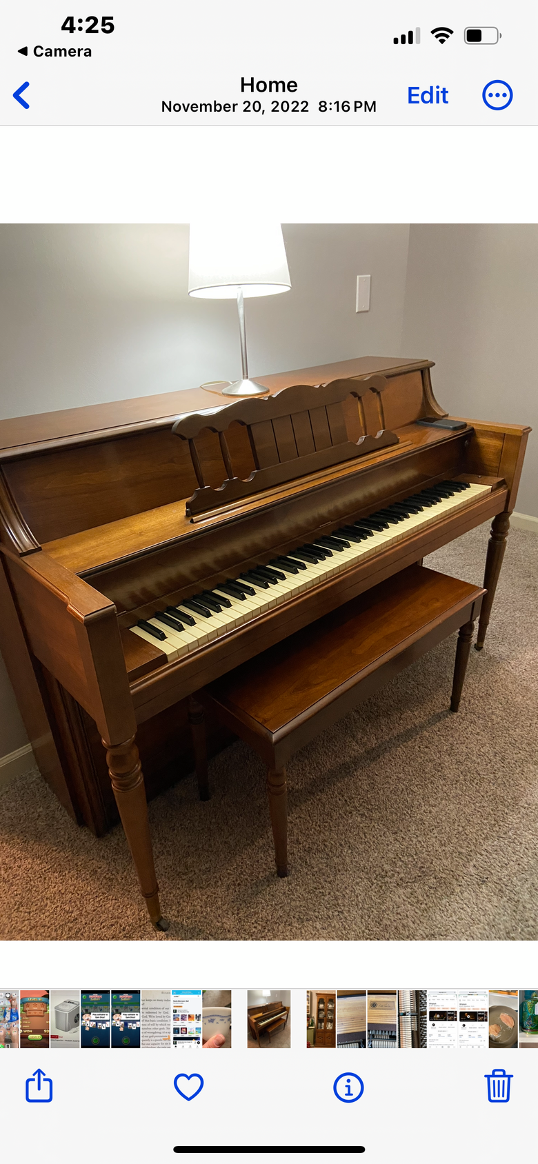 Nice Everett Console Piano