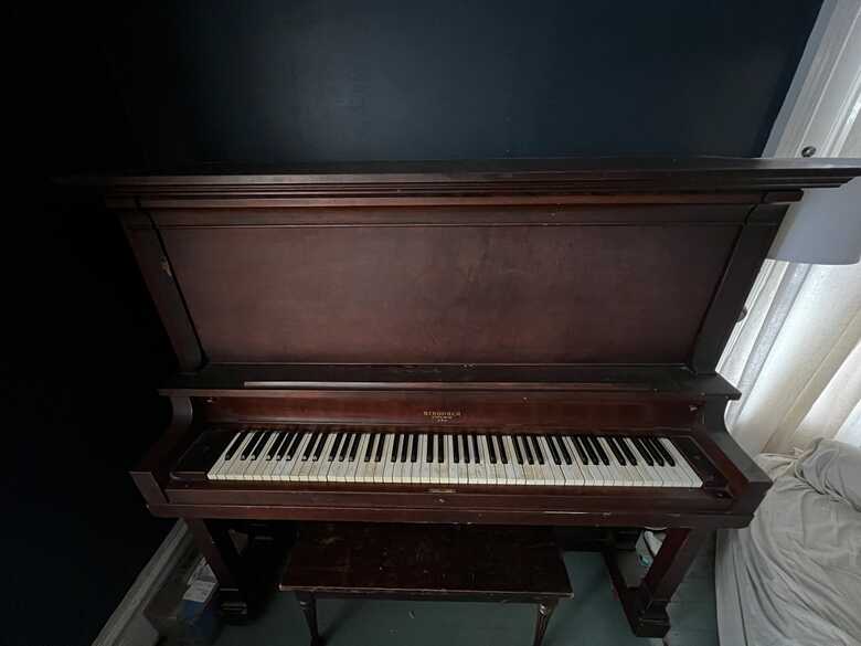 Strohber Upright Piano with Bench