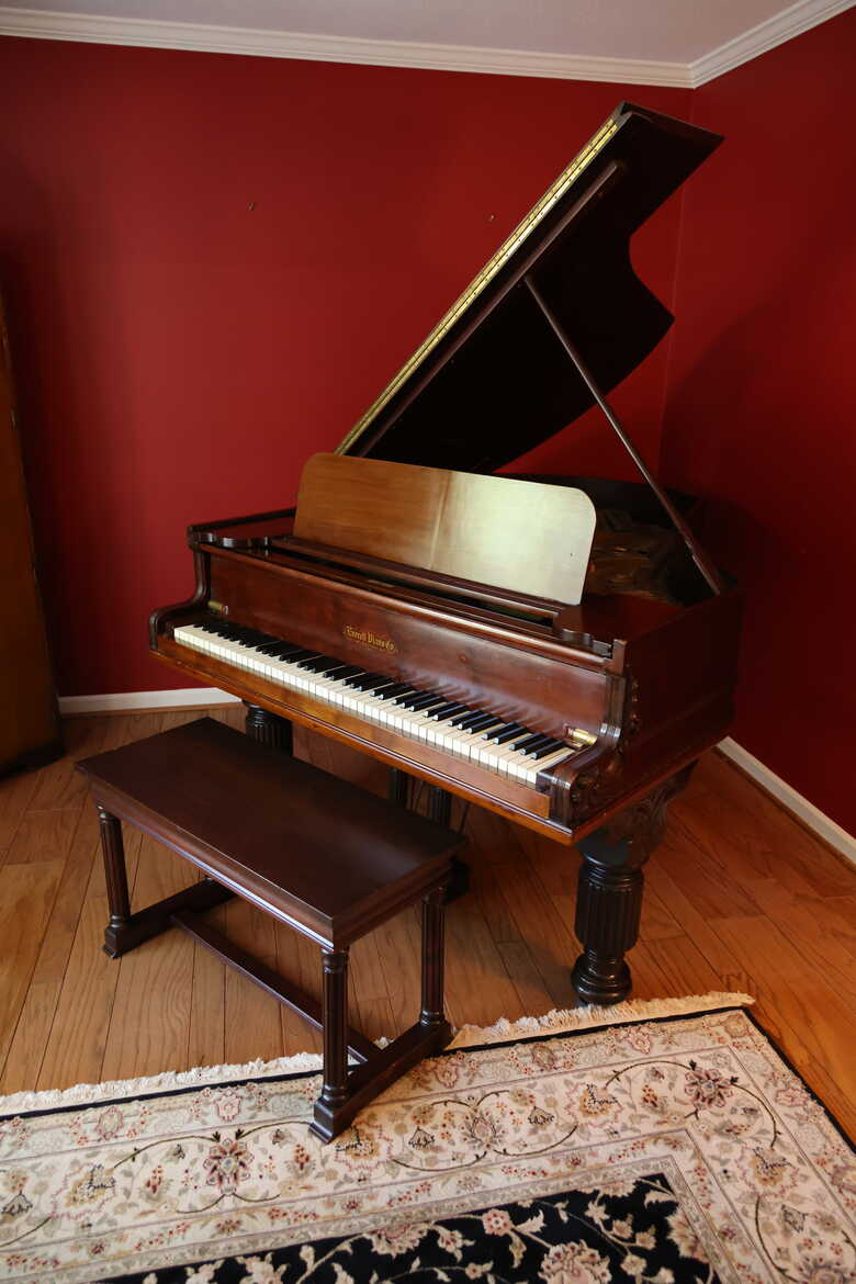 Vintage Everett Grand Piano with Bench