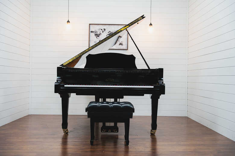 Floor model Estonia Grand piano for sale.