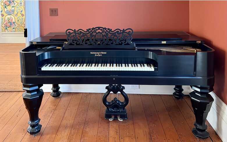 Steinway square grand piano - 85 keys, 1865