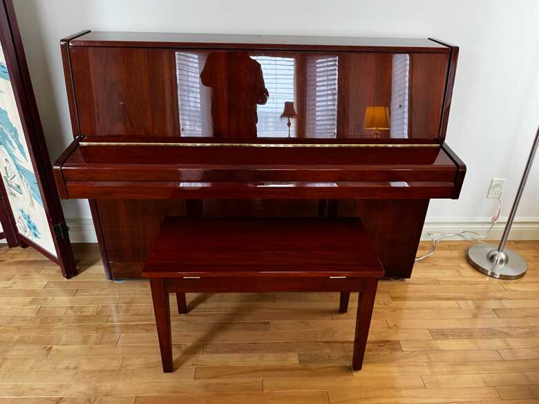 Kohler & Campbell Upright piano with matching chair bench