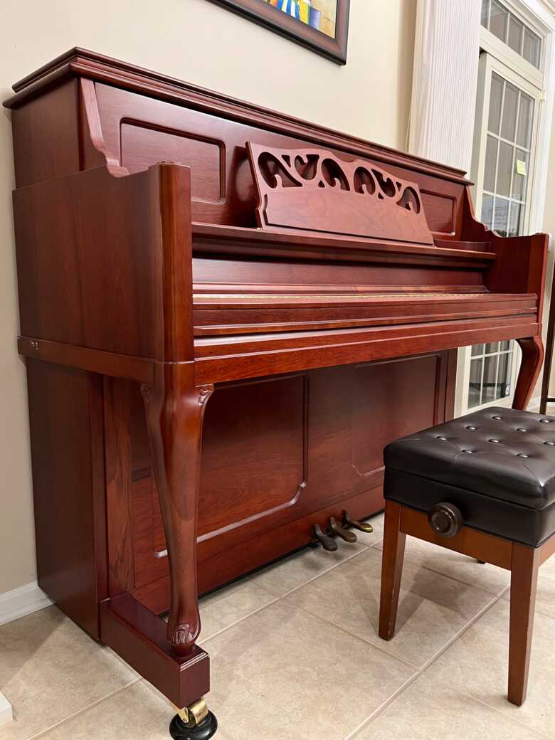 A professional piano shows a beautiful furniture in 