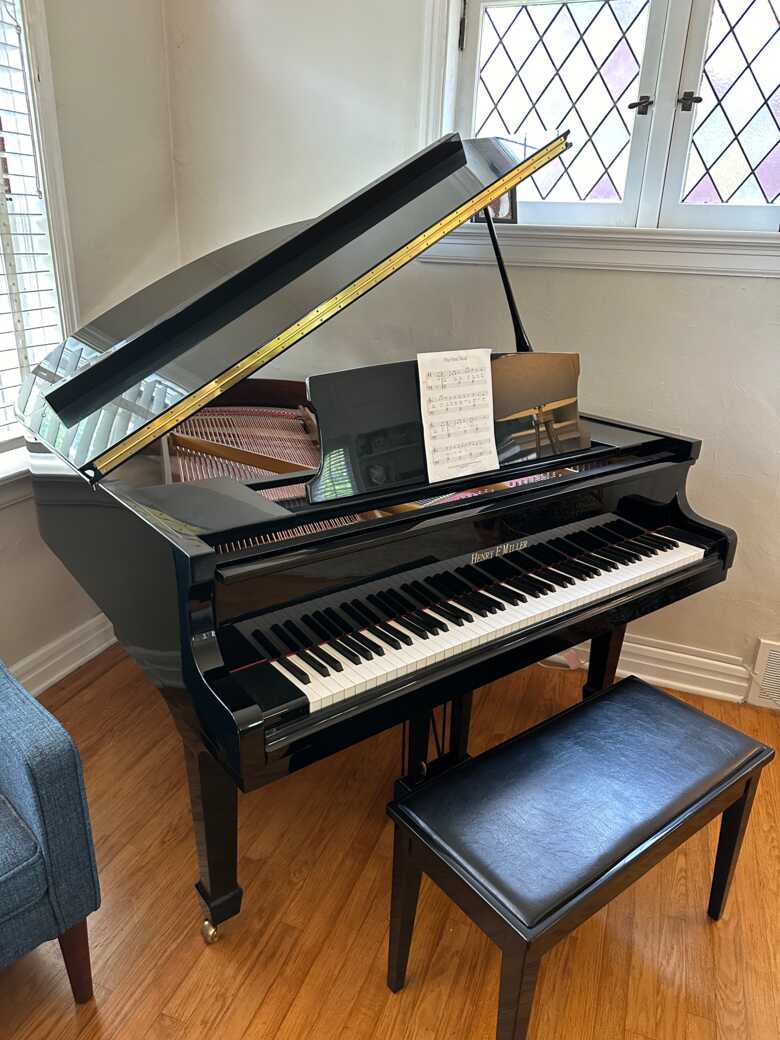 Henry F Miller Grand Piano Ebony Polished