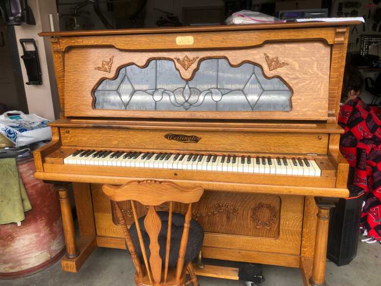 Restored 1910 self-playing Wellington piano