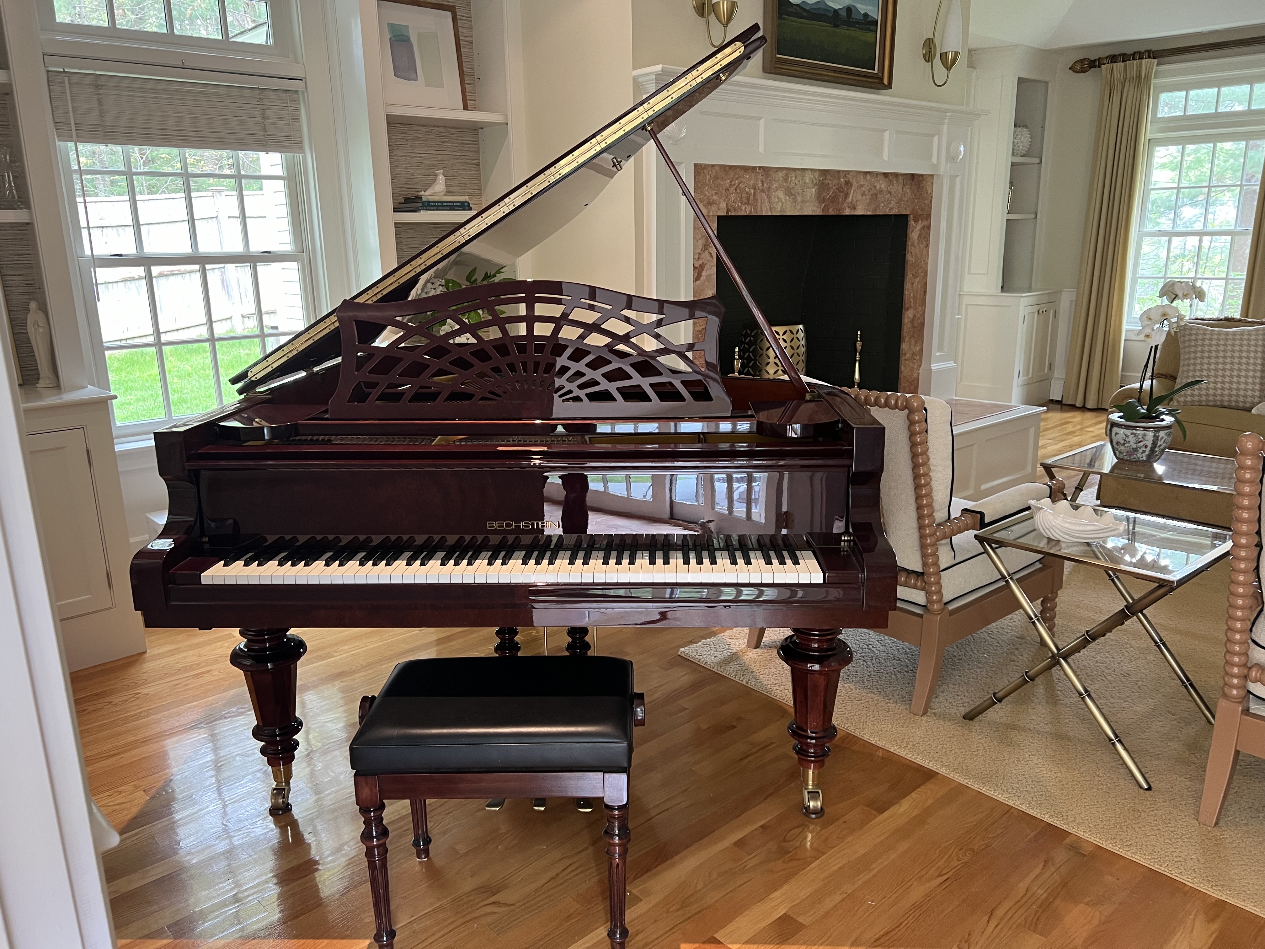 Bechstein Grand with African Varvona Cabinet