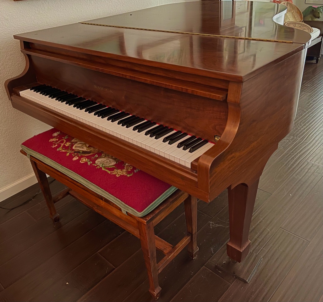 5'8" Baby Grand with bench, for you