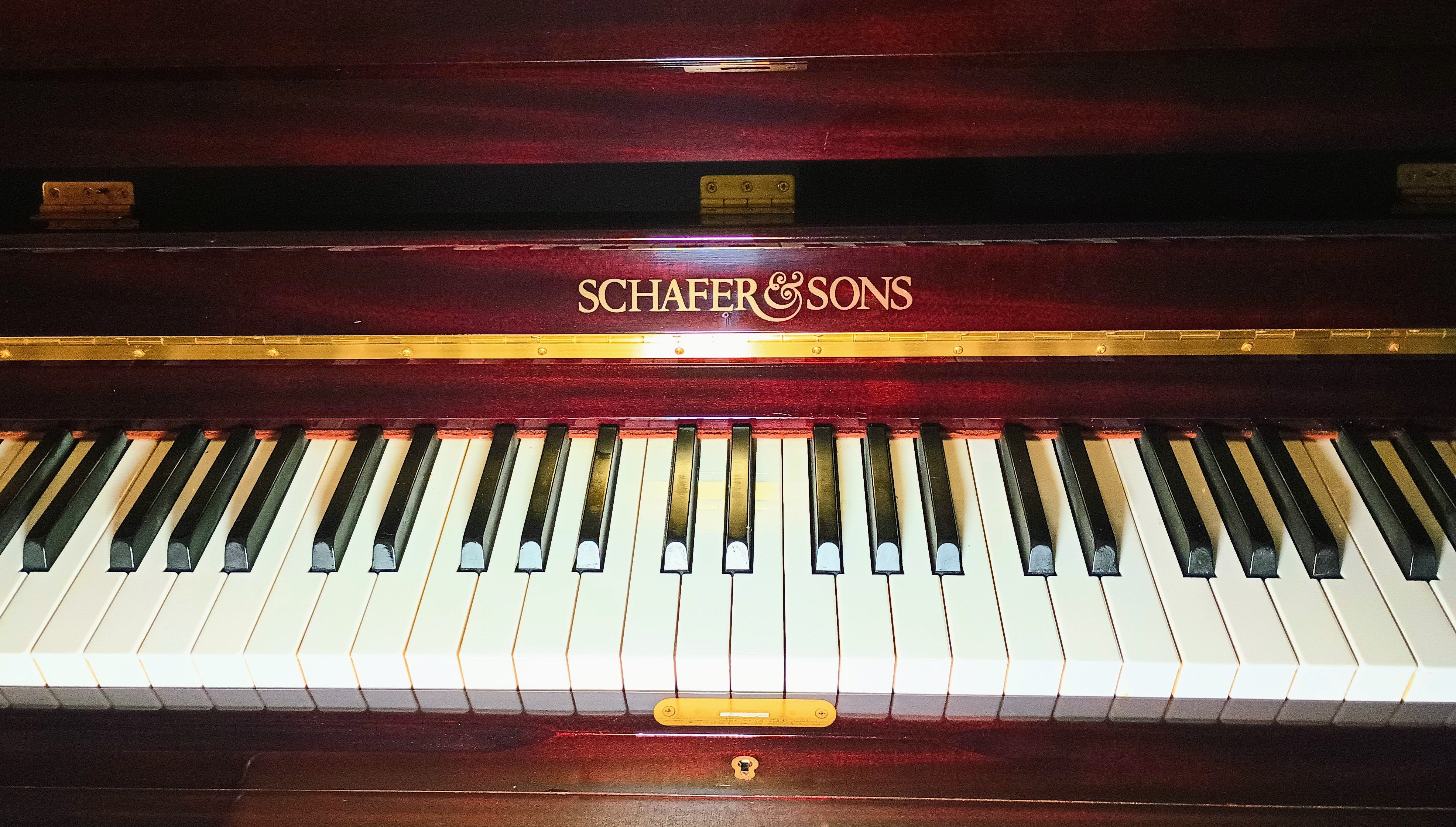 RARE: Red Mahogany Upright Piano