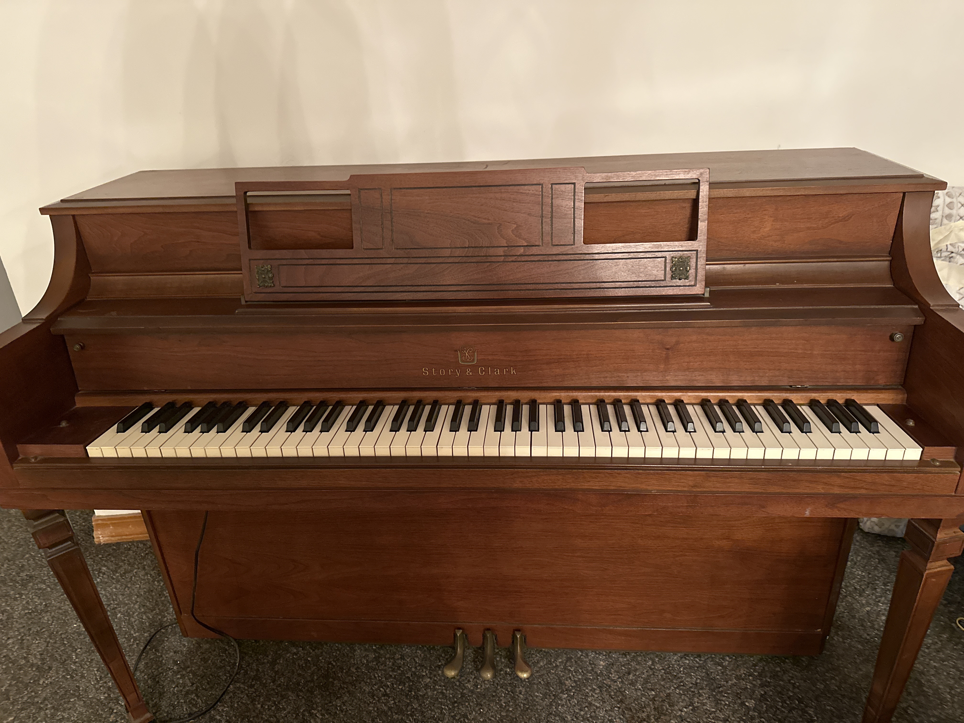 1978 story and Clark upright piano