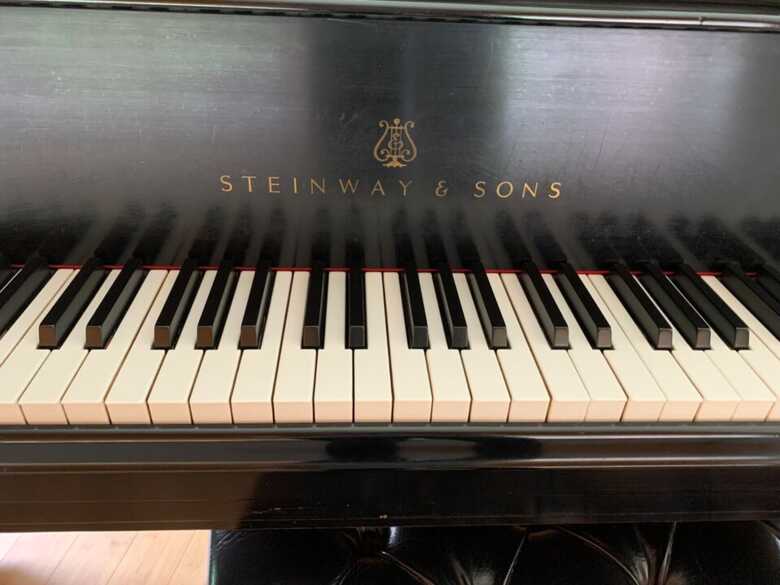Steinway Grand Piano Model L Black For Sale  