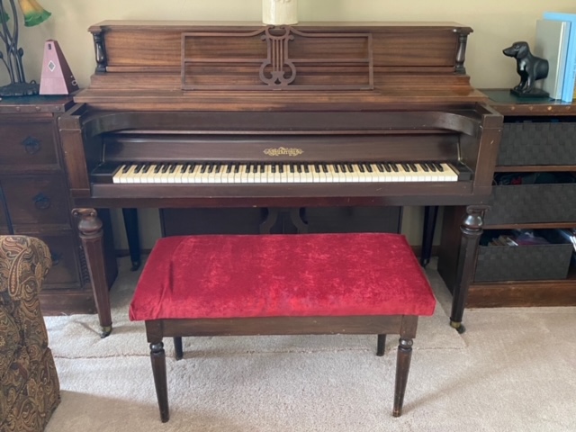 Chickering & Sons Mahogany Upright Piano