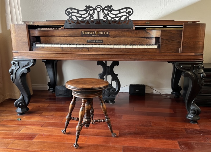 1879 Antique Emerson Square Grand Piano