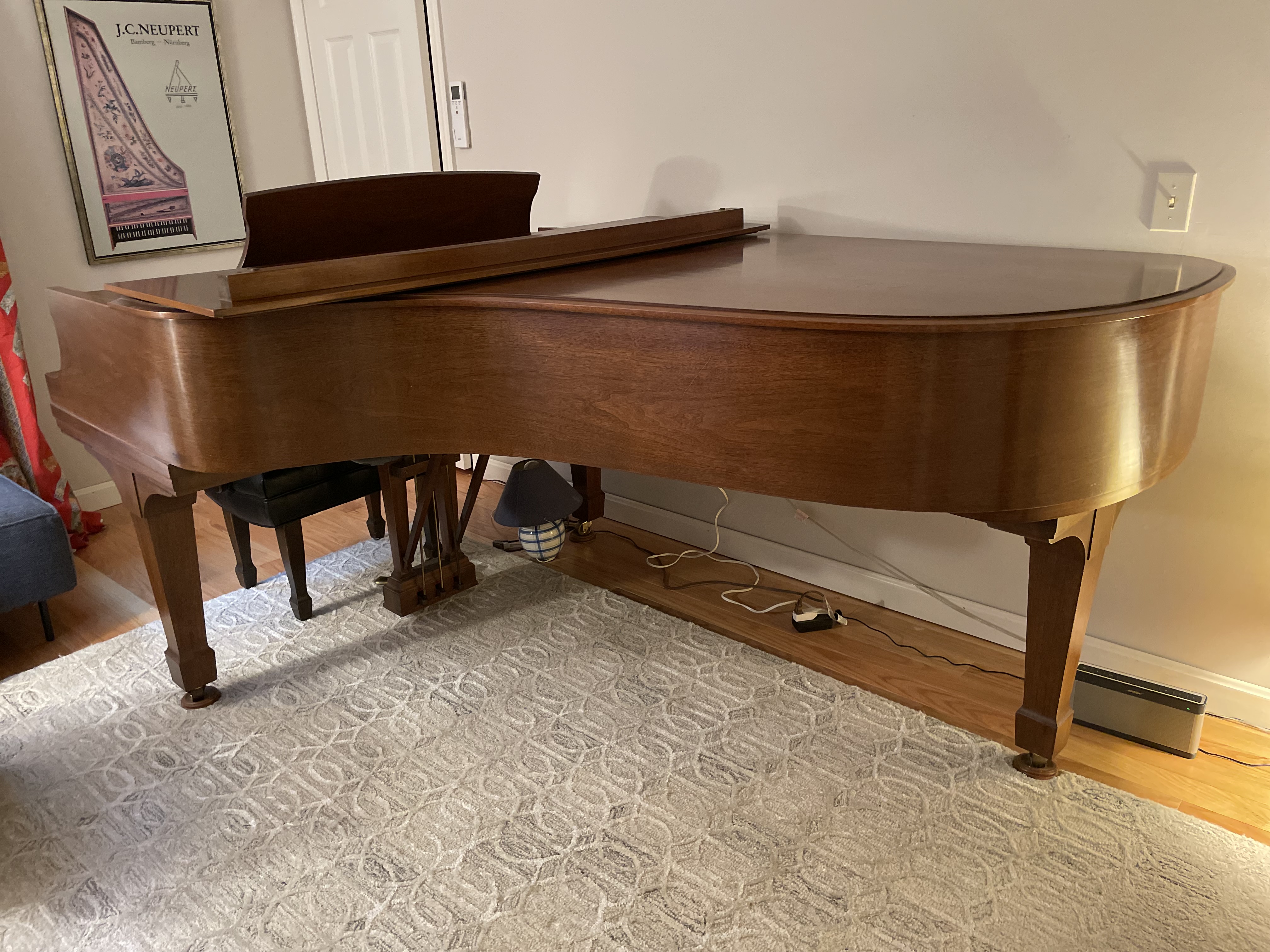 Walnut Steinway B, good condition, one owner