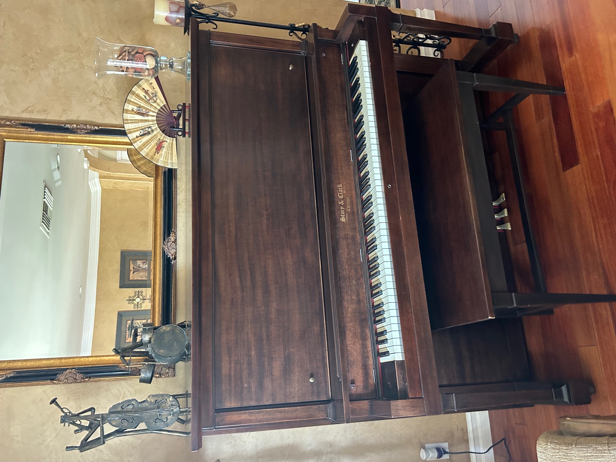 100 yr old Antique Story & Clark Upright Piano