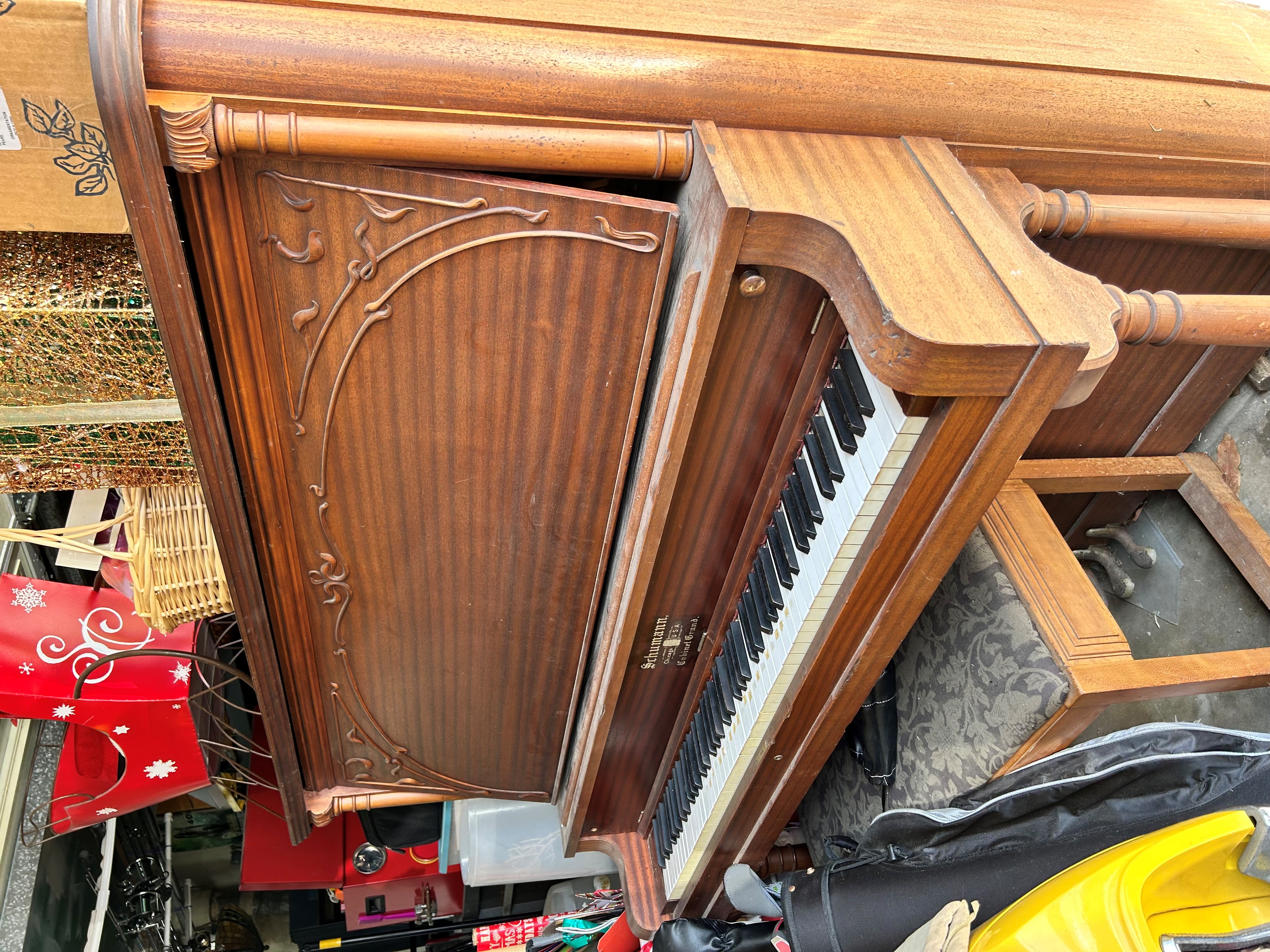 Antique Schumann Upright Piano