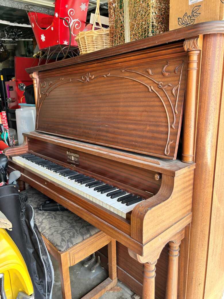 Antique Schumann Upright Piano