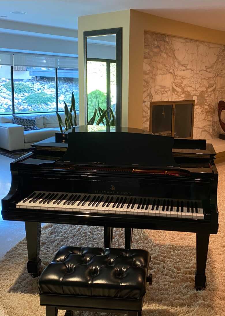 1990 Steinway & Sons Model B Grand Piano Ebony High Gloss 