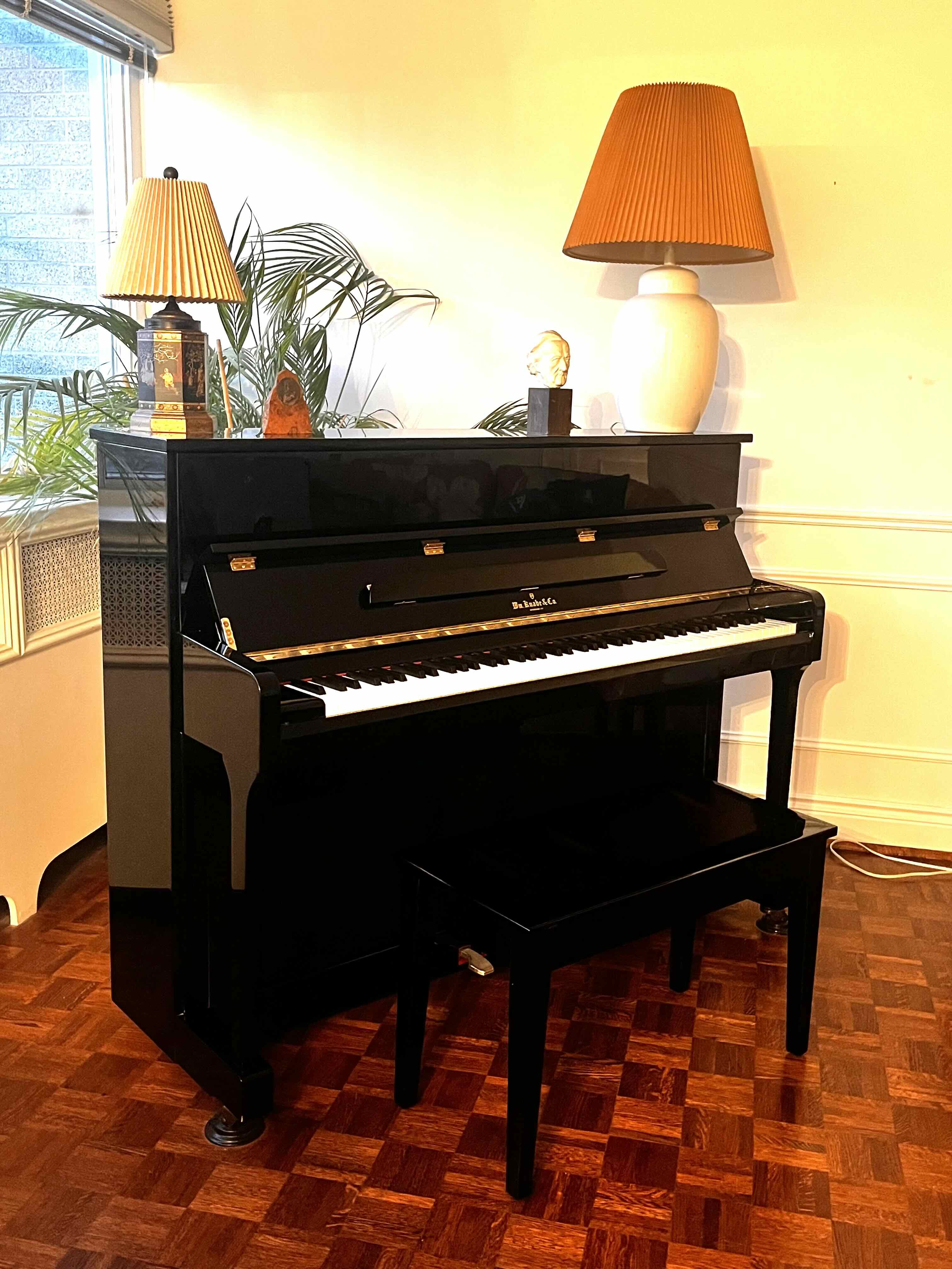 Stunning Knabe High Gloss Ebony Upgright Piano with Bench