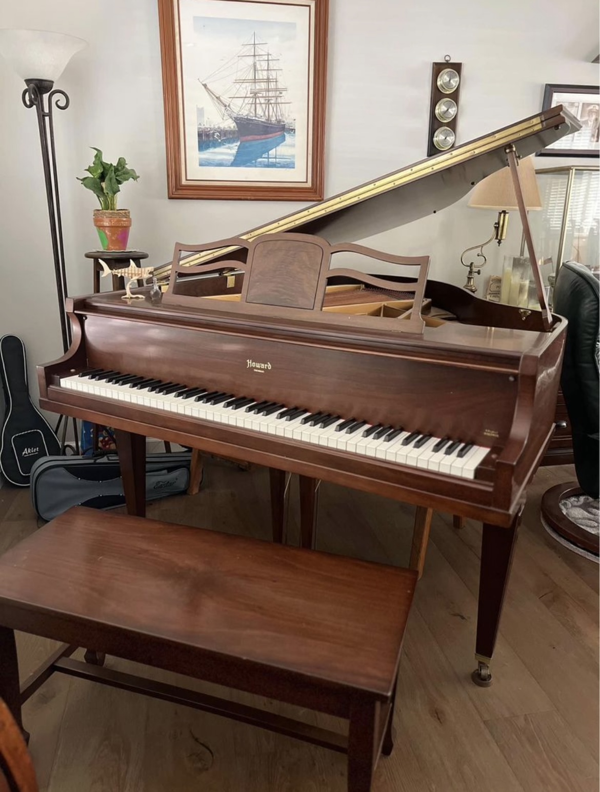 Restored beautifully baby grand piano