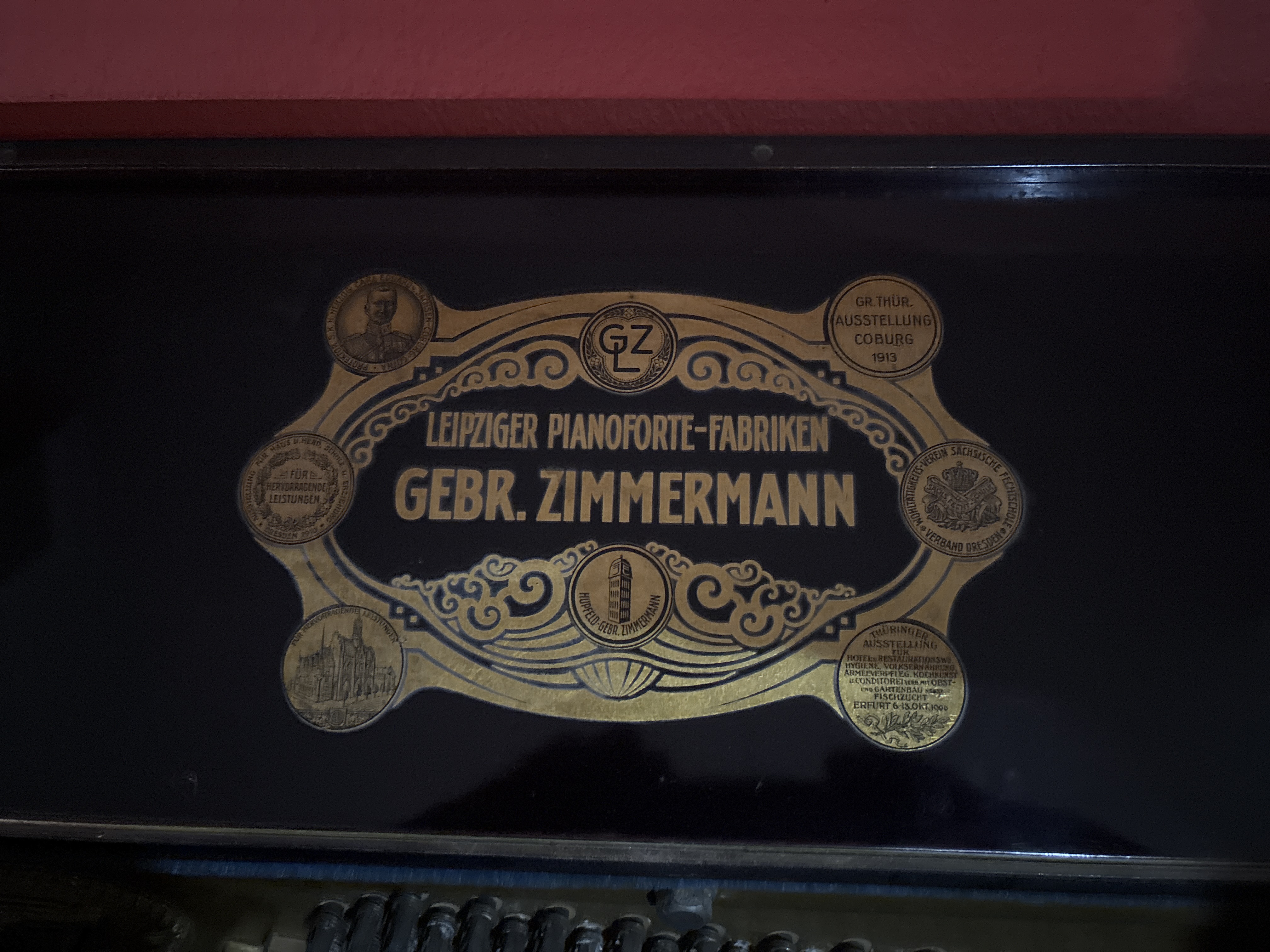 Antique over 100 year old Zimmerman piano