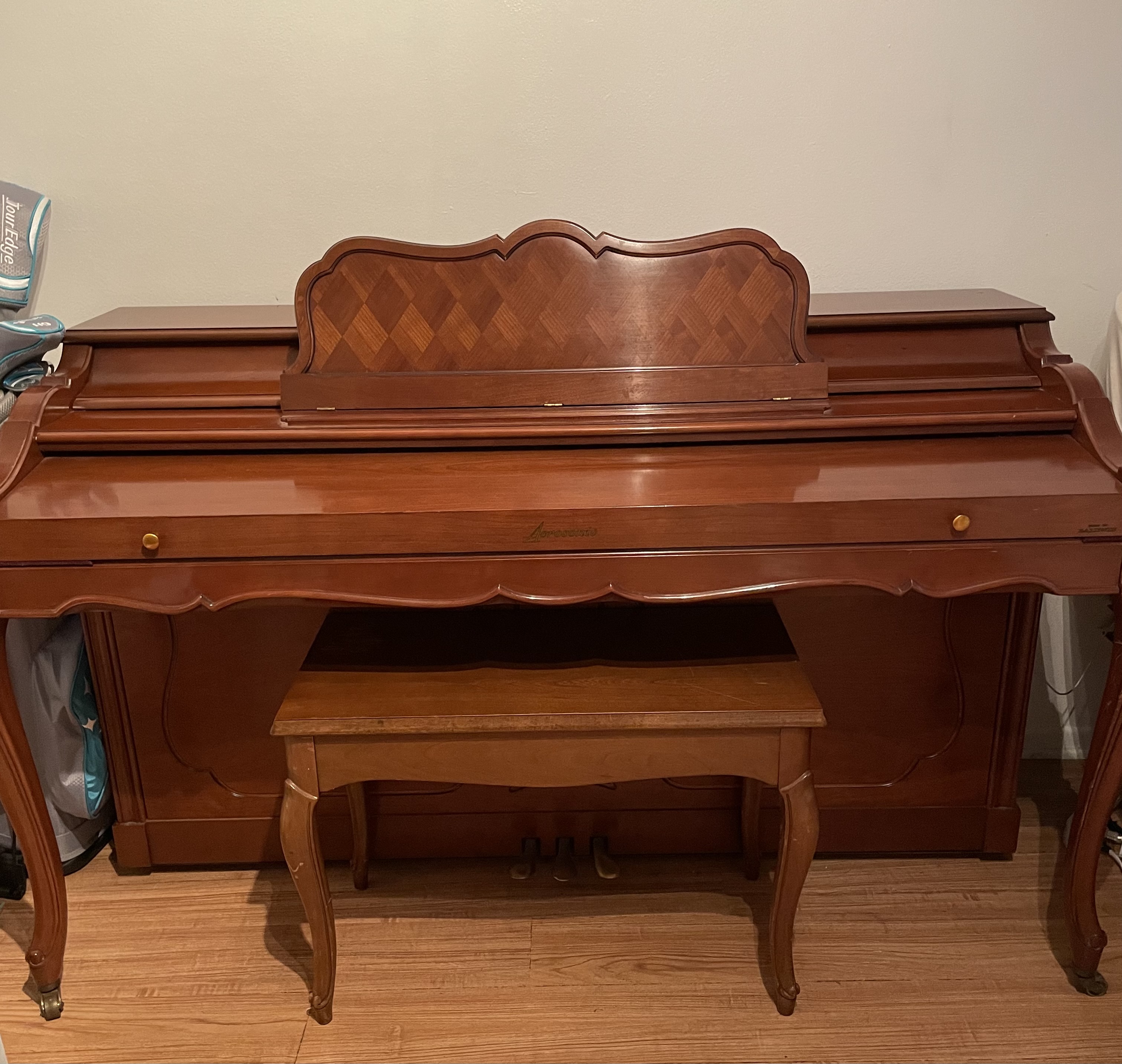 Baldwin Upright Piano & Bench