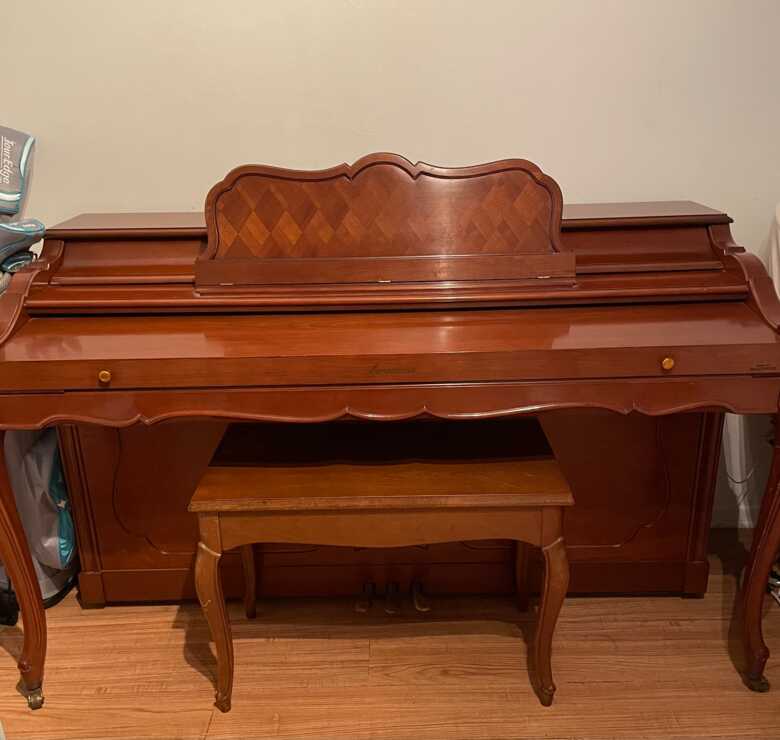 Baldwin Upright Piano & Bench
