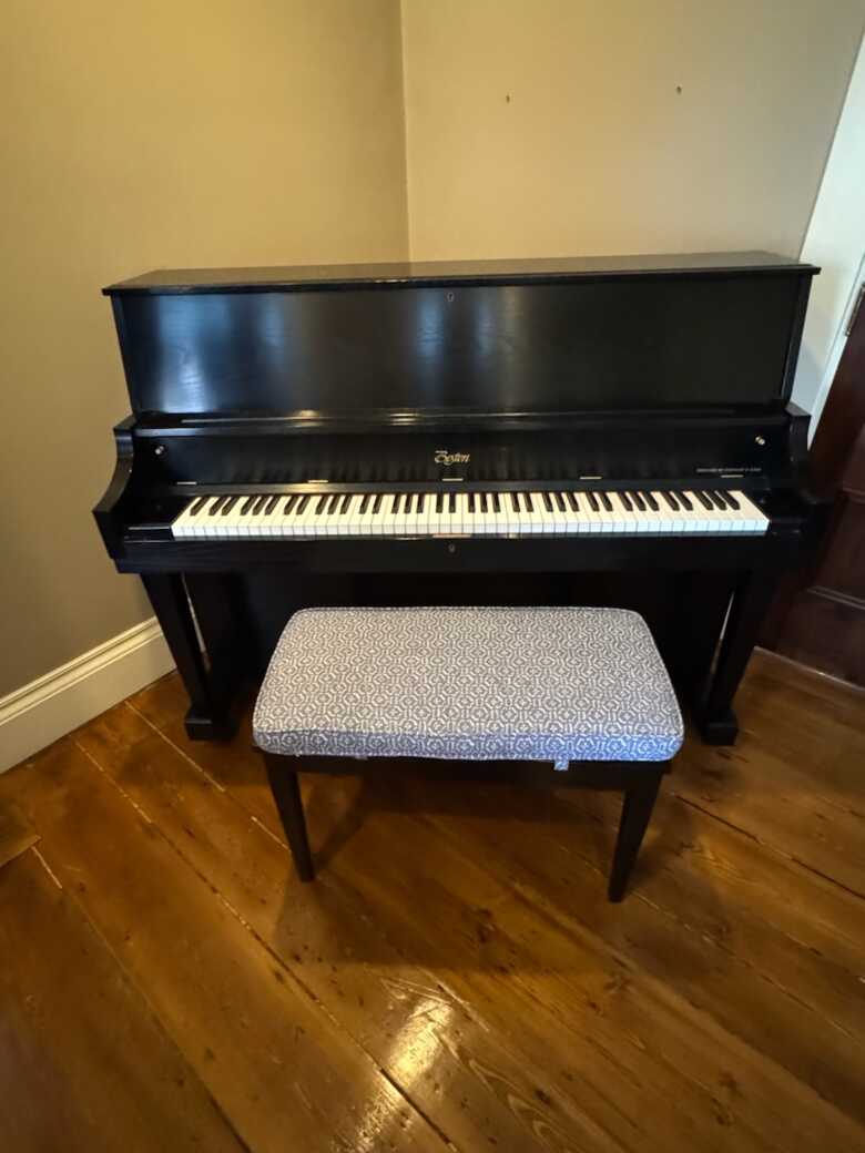 Pristine Boston Upright Satin Ebony